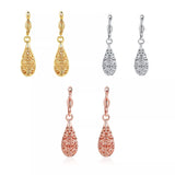 18K Gold Plated Filigree Teardrop Leverback Drop Dangle Earrings