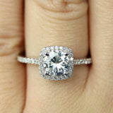18K White Gold Plated Ring Made With Cubic Zirconia Crystals