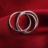 Beautiful 3 Circle Silver Ring jewelry