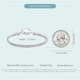925 Sterling Silver Lobster Clasp Basic Bracelet Snake Chain Bangle
