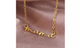 18K Gold Plated Mama Mom Pendant Necklace
