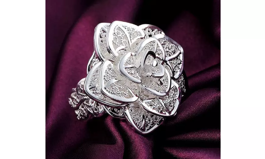 925 Sterling Silver Flower Ring