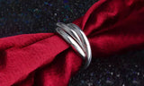 925 Sterling Silver Three Rings