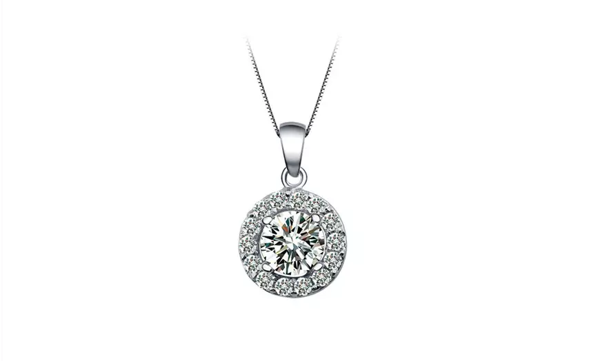 Crystal Halo Pendant Necklace
