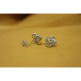 925 Sterling Silver Women Jewelry Love Forever Elegant Crystal Ear Stud Earrings