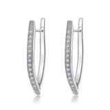 Gold Plated Hoop Earrings with Diamonds KZCE127-A