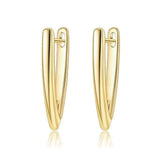 Gold Plated Hoop Earrings with Diamonds LHW191209CE002-C