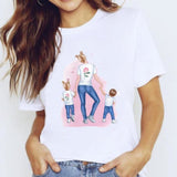 r Women Mama Harajuku Girl Mom Love Kawaii Print Graphic T Shirt Tee Top CZ25699 / XXL