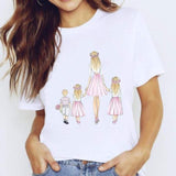 r Women Mama Harajuku Girl Mom Love Kawaii Print Graphic T Shirt Tee Top CZ25698 / M