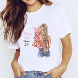 Women Mama Girls Mom Love Print Graphic T Shirt Tee T-Shirt CZ23213 / S