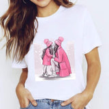Women Mama Girls Mom Love Print Graphic T Shirt Tee T-Shirt CZ23206 / S