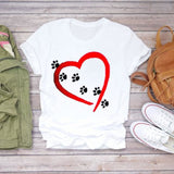 Women T-shirts Cartoon Avocado Fruit Funny Love Graphic Top Print Shirt Tee T-Shirt CZ23100 / M