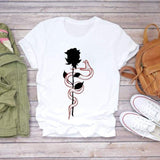 Women T-shirts Cartoon Avocado Fruit Funny Love Graphic Top Print Shirt Tee T-Shirt CZ23094 / XL