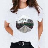 Women Watercolor Feather Bird Casual Print Graphic T Shirt Tee T-Shirt CZ22556 / XXL