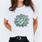 Women Watercolor Feather Bird Casual Print Graphic T Shirt Tee T-Shirt CZ22558 / XL