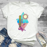 Women’s Fashion Free Hug Plants Cactus Print Graphic T Shirt T-Shirt Tee Shirt Tees CZ20542 / XL