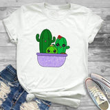 Women’s Fashion Free Hug Plants Cactus Print Graphic T Shirt T-Shirt Tee Shirt Tees CZ20550 / XL