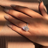 Pear /Oval Cut Moissanite Sterling Silver Ring
