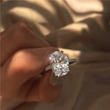 Pear /Oval Cut Moissanite Sterling Silver Ring