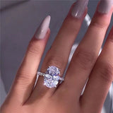 Pear /Oval Cut Moissanite Sterling Silver Ring
