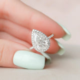 Pear /Oval Cut Moissanite Sterling Silver Ring