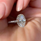 Pear /Oval Cut Moissanite Sterling Silver Ring