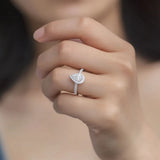 Pear /Oval Cut Moissanite Sterling Silver Ring