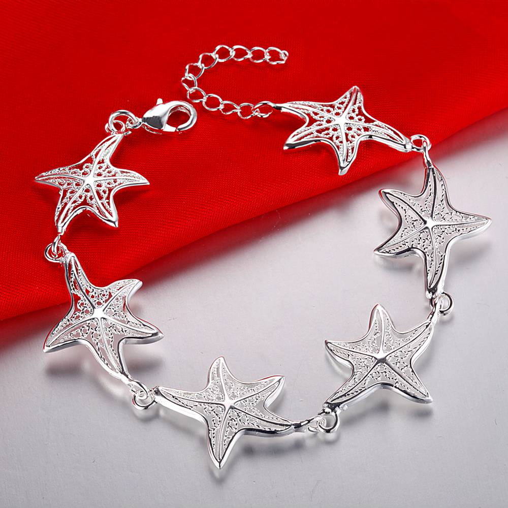 100 Starfish Silver Bracelet