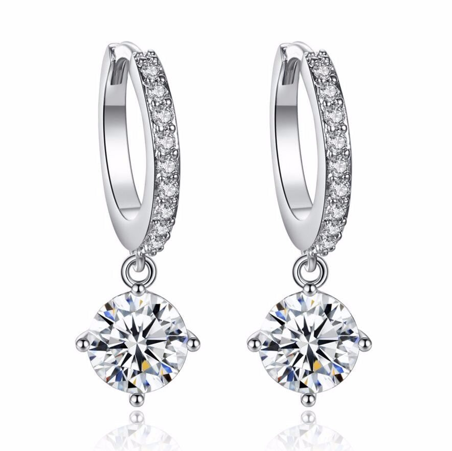 925 Sterling Silver Crystal Earrings