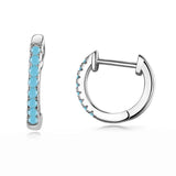 14K Gold Plated 925 Sterling Silver Cuff Earrings Huggies with Cubic Zircon
