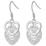 925 Sterling Silver Filigree Teardrop Earrings