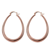 925 Sterling Silver Oval Filigree Hoop Earrings KE032-B