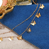 Cute Butterfly Necklaces For Women Bohemia Gold Color Pendant Choker Chains Jewelry Gift
