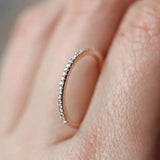 Cute Wedding Engagement Rings for Women Micro Pave CZ Crystal Sliver Color Dainty Ring Fashion Jewelry