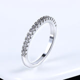 Cute Wedding Engagement Rings for Women Micro Pave CZ Crystal Sliver Color Dainty Ring Fashion Jewelry