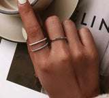 925 Sterling Silver CZ Simulated Diamond Stackable Ring Platinum Plated Eternity Bands for Women