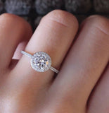 18K Women Cubic Zirconia Gift Fashion Jewelry Ring