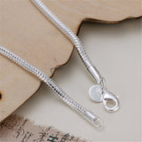925 Sterling Silver 3mm Snake Chain 8 inches Bracelet