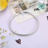 925 Sterling Silver 3mm Snake Chain 8 inches  Bracelet For Woman Wedding Engagement Fashion Party Jewelry