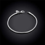 925 Sterling Silver 3mm Snake Chain 8 inches Bracelet