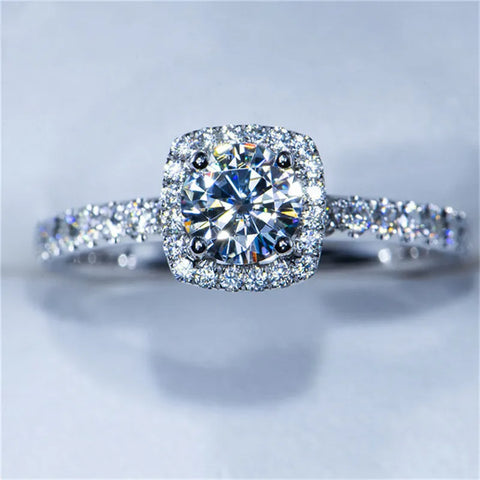 Silver Color Exquisite Wedding & Engagement Ring Made With Cubic Zirconia Jewelry