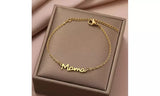 18K Gold Plated Mama Mom Bracelet