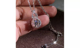Love Knot Halo Necklace Made With Crystals From Swarovski