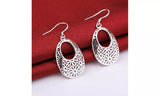 925 Sterling Silver Filigree Floral Drop Earrings