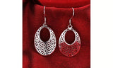 925 Sterling Silver Filigree Floral Drop Earrings