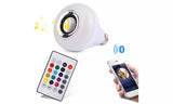 Wireless Bluetooth LED Light Speaker Bulb RGB E27 12W Music Playing lamp Remote