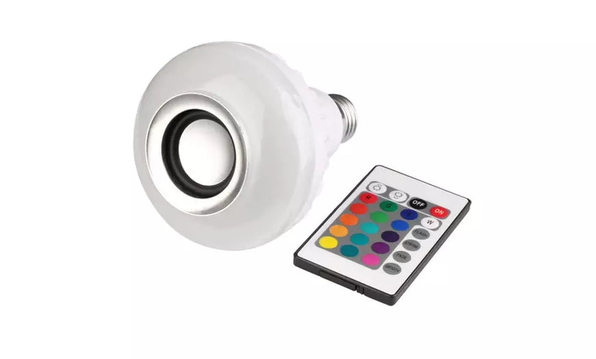 Wireless Bluetooth LED Light Speaker Bulb RGB E27 12W Music Playing lamp Remote