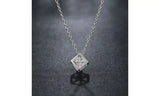 Crystal Ice Cube Pendant Necklace