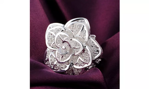 925 Sterling Silver Flower Ring