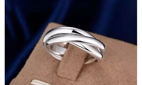 925 Sterling Silver Three Rings